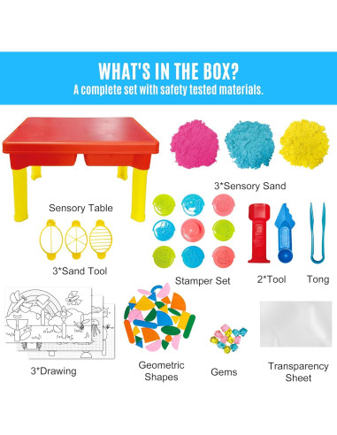 Mesa Sensorial Carolart TABLE-T para Niños 43.2x29.2 cm