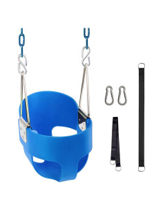 Columpio para Bebés KINSPORY Azul con Cadenas de Hierro 150 cm