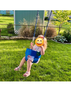 Columpio para Bebés KINSPORY Azul con Cadenas de Hierro 150 cm 2