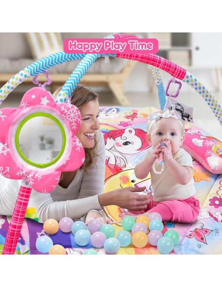 Alfombra de Juego Multifuncional BATTOP 8 en 1 Rosa Alfombra de Juego Multifuncional BATTOP 8 en 1 Rosa