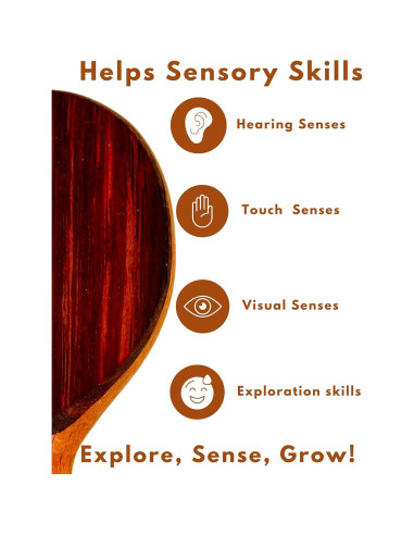 Sonajero de Madera Hecho a Mano HippoToys - Juguete Montessori