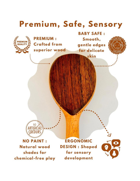 Sonajero de Madera Hecho a Mano HippoToys - Juguete Montessori