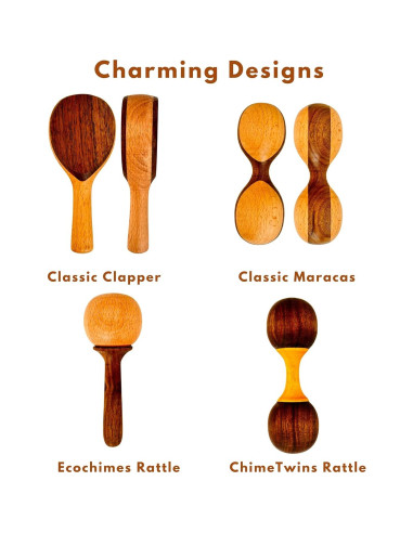 Sonajero de Madera Hecho a Mano HippoToys - Juguete Montessori