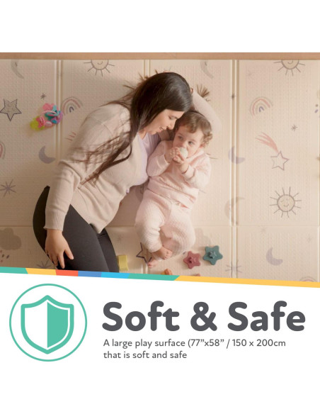 Alfombra de Juego Reversible Nuby 196x147 cm Pistas de Autos