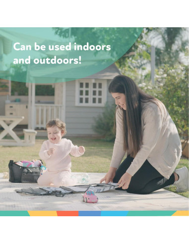 Alfombra de Juego Reversible Nuby 196x147 cm Pistas de Autos