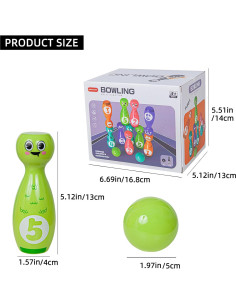 Juego de Bolos para Niños Juguetes Dijia 10 Pines 2 Pelotas 2