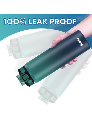 Botella de Agua Aislada SLUXKE 24oz Acero Inoxidable Azul