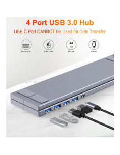 Soporte Ajustable para Laptop Mukiya con Hub USB C 5 en 1 2