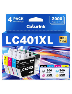 Cartuchos de tinta ColurInk LC401XL compatibles Brother MFC-J1010DW