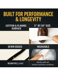 Paño de Pulido Profesional Leather Hero - Paquete de 3 2