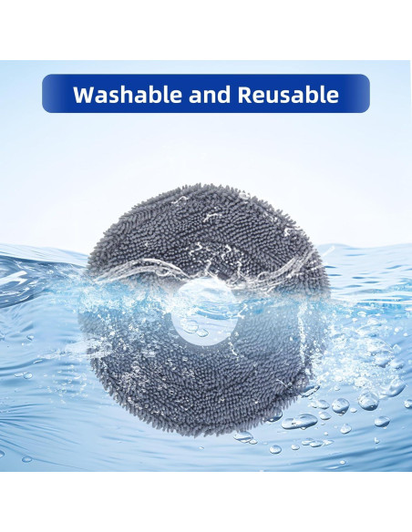 8 Almohadillas de Microfibra para Aspiradora Roborock 10R/Z70