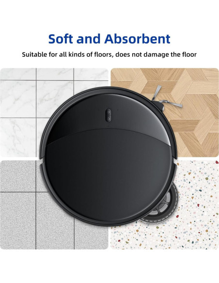 8 Almohadillas de Microfibra para Aspiradora Roborock 10R/Z70