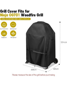 Cubierta Impermeable para Parrilla BBQ Masegari Ninja 701 83x60cm 2