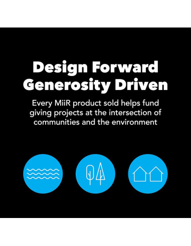 Botella de Agua Aislada MiiR 32oz Acero Inoxidable Blanco