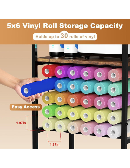 Mesa de Manualidades Rodante ORNAROVI con Almacenamiento Negro