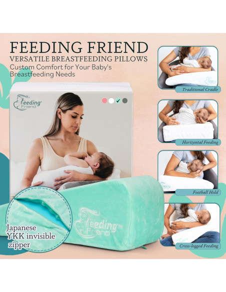 Almohada de Lactancia Amiga Menta - Soporte para Bebé 0-3 Años