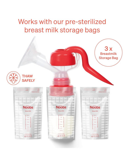 Extractor de Leche Manual Robust con 3 Bolsas de Almacenamiento