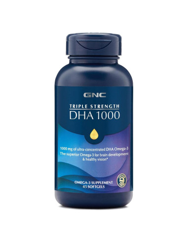 Suplemento Omega 3 DHA GNC Triple Fuerza 1000mg 45 Gelatinas