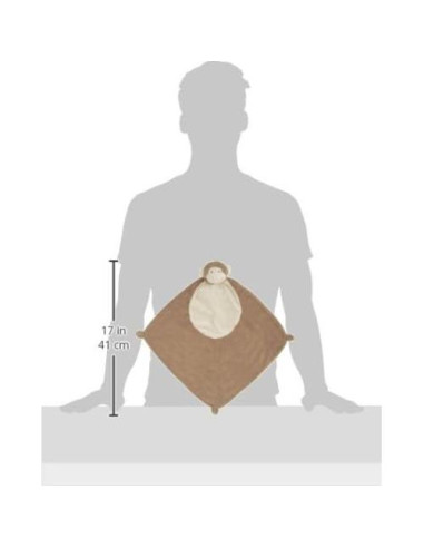 Manta Angel Dear Mono Marrón 33x33 cm Suave Lavable