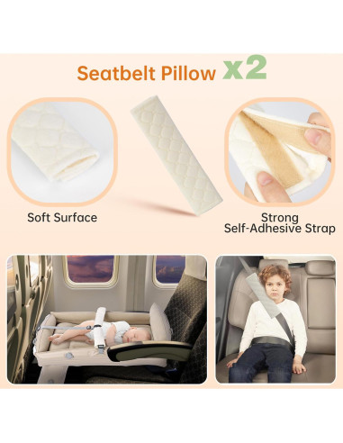 Cama de avión inflable para niños PAHTTO - 50 kg - Viaje