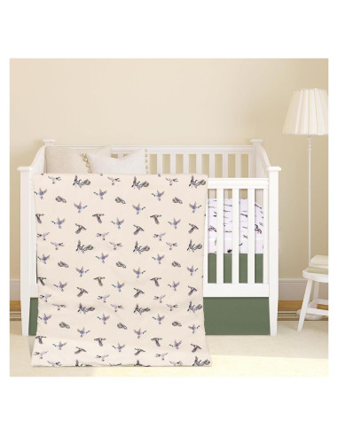 Juego de Ropa de Cuna 3 Piezas CroBlissful Pato Mallard Verde