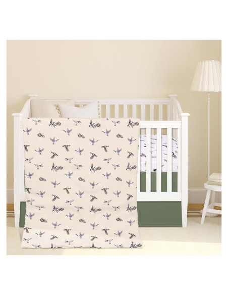 Juego de Ropa de Cuna 3 Piezas CroBlissful Pato Mallard Verde