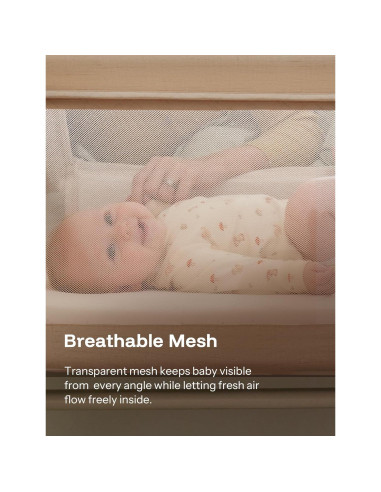 Cuna Balanceadora HARPPA 3 en 1 con Colchón y Malla Transpirable