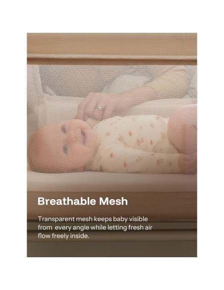 Cuna Balanceadora HARPPA 3 en 1 con Colchón y Malla Transpirable