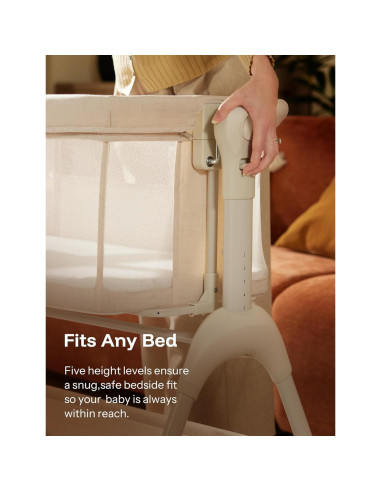 Cuna Balanceadora HARPPA 3 en 1 con Colchón y Malla Transpirable