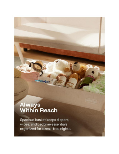 Cuna Balanceadora HARPPA 3 en 1 con Colchón y Malla Transpirable