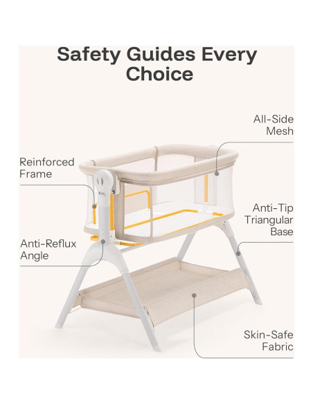 Cuna Balanceadora HARPPA 3 en 1 con Colchón y Malla Transpirable