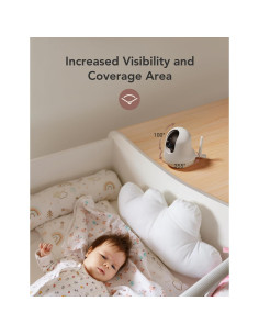 Monitor de Bebé Nooie NB1 con Cámara 720P HD 5" Batería 10h 2