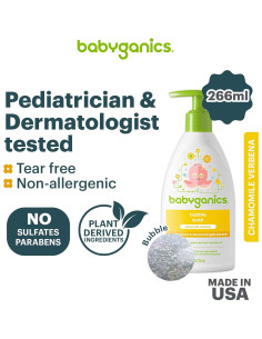 Baño de Burbujas BabyGanics Verbena de Manzanilla 266 ml 2