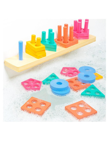 Clasificador de Formas y Juguete de Apilamiento Tub Works 20 Piezas