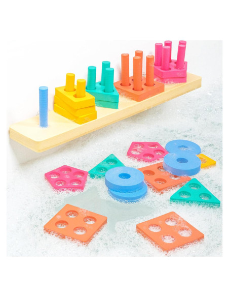 Clasificador de Formas y Juguete de Apilamiento Tub Works 20 Piezas