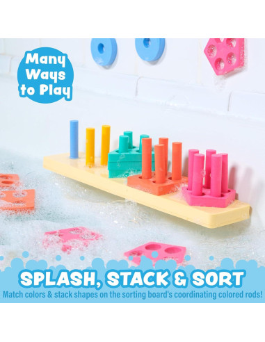 Clasificador de Formas y Juguete de Apilamiento Tub Works 20 Piezas