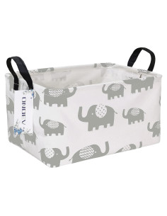 Cesta de lavandería plegable ONOEV Elefante Gris 38x24x23 cm