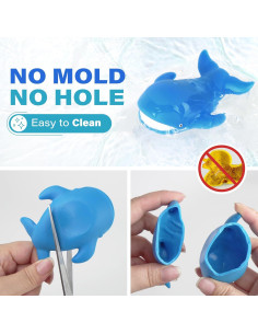 Juguetes de Baño LotFancy 8PCS Animales Marinos Sin Moho 2