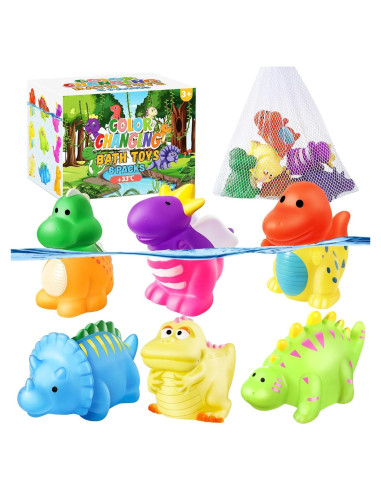 Juguetes de baño Dinosaurios Yiwu 10x5 cm para 1-4 años