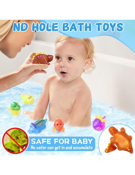 Juguetes de baño Dinosaurios Yiwu 10x5 cm para 1-4 años