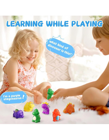 Juguetes de baño Dinosaurios Yiwu 10x5 cm para 1-4 años