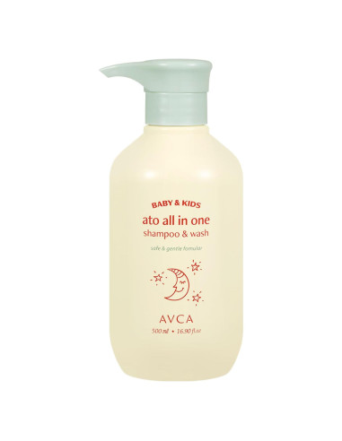 Champú y Lavado Todo en Uno AVCA 500ml para Bebés Piel Sensible