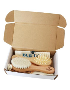 Conjunto Cepillo y Peine Madera The Hat Pros 3 en 1 Bebés 2