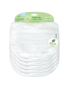 Baberos de Muselina Orgánica Green Sprouts - 5 Unidades 0-12 Meses