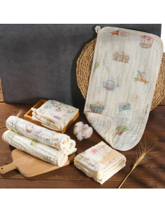 Paños de Eructo Muselina HardNok 6 Piezas 50.8x25.4 cm 2