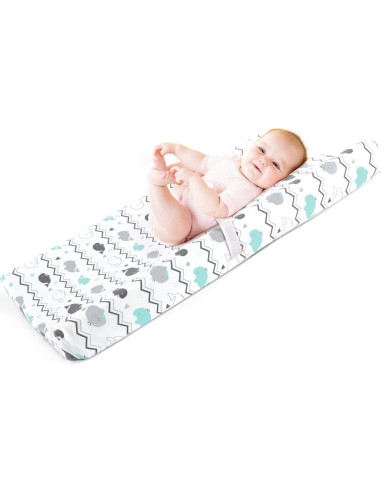 Fundas de Cambiador Elástico Brolex Elefante y Ballena 81x41cm