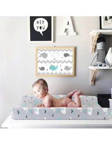 Fundas de Cambiador Elástico Brolex Elefante y Ballena 81x41cm