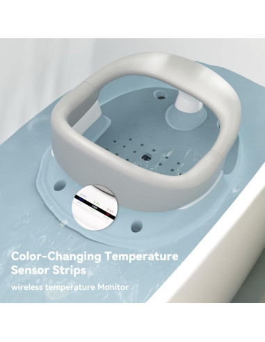 Asiento de Baño para Bebés 6-24 Meses Gris - Protección 360