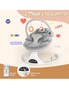 Columpio Bluetooth para Bebés FEITIONG 5 Velocidades 0-12M 2