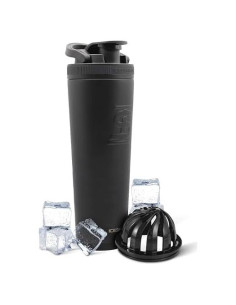 Botella Agitador Acero Inoxidable Ice Shaker 0.95L Negro